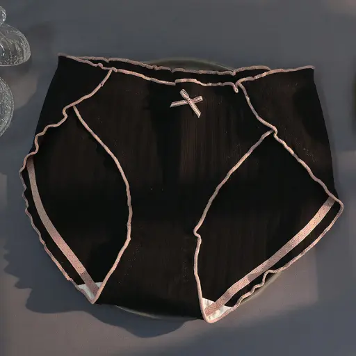 Bow Waist Thread Cotton Ladies Underwear Hip Breathable Briefs 3