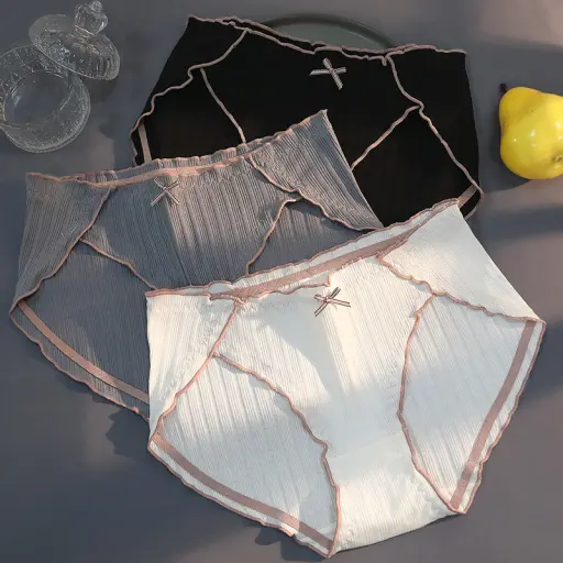 Bow Waist Thread Cotton Ladies Underwear Hip Breathable Briefs