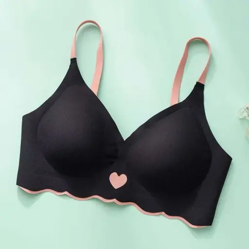 Seamless Bra for Women Push Up Bra Wireless Soft Comfort Cute Underwear (4)