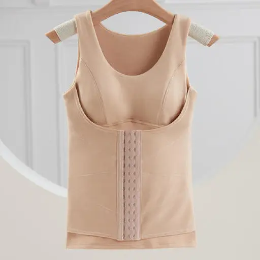 Thermal Underwear Body Shaper Tops With Bra Women Waist Trainer Shapewear