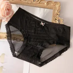 Womnes Seamless Moisture Wicking Antibacterial No Show Bikini Panties, Breathable High Waisted Underwear